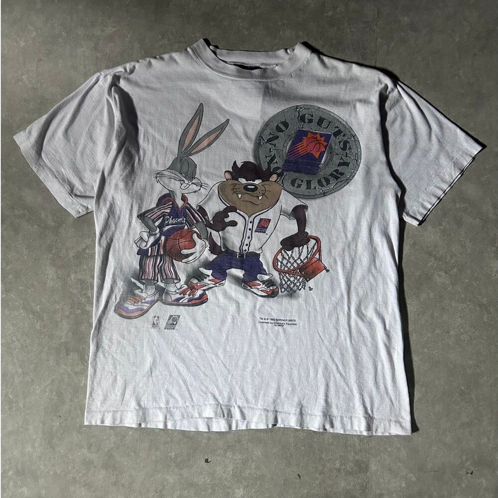 90's Vintage Phoenix Suns Looney Tunes White T-Shirt - L